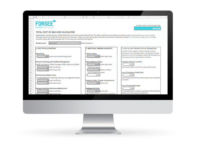 Actual Cost of Bad Hire Calculator